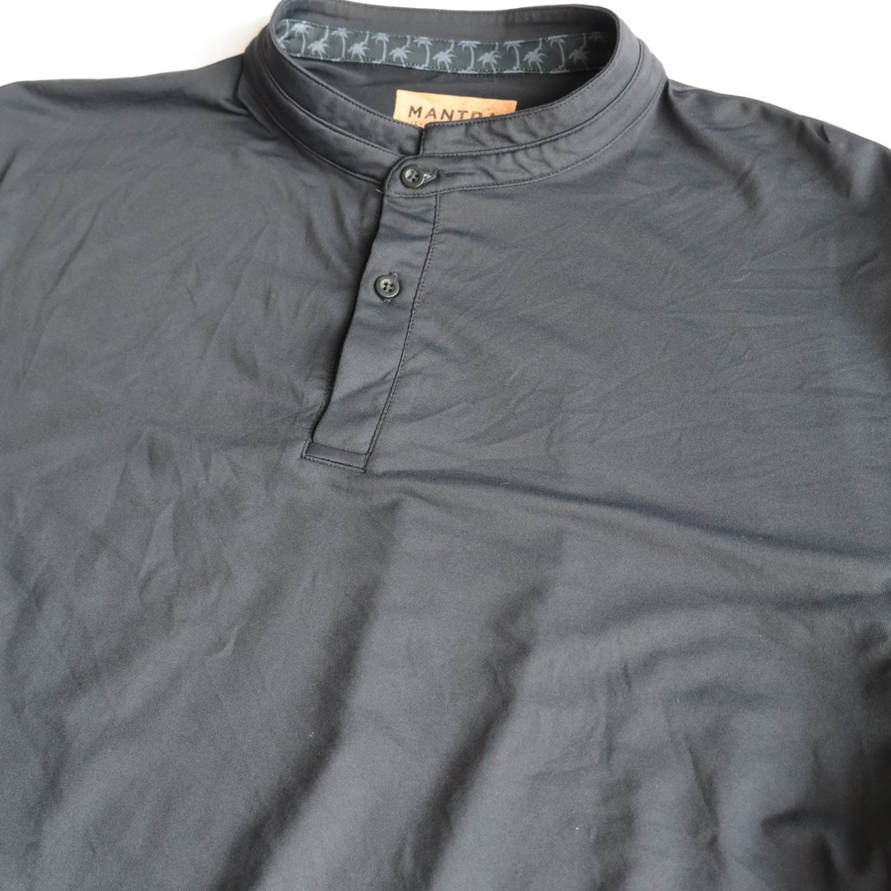 Mantra Black Catalyst Performance Polo Shirt Men XL Palm Tree Print Blade Collar - Picture 3 of 11